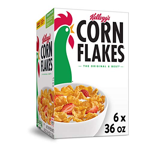 Kellogg's Corn Flakes, Breakfast Cereal, Original, 36oz (6 Count)