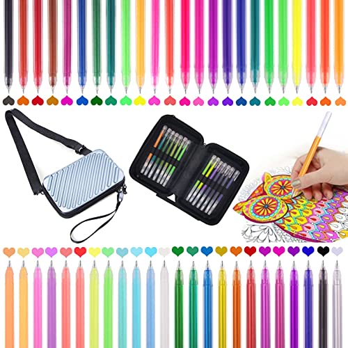 Gel Pens Set, 60 Pcs Fine Tip Pens With 48 Color Glitter Gel Pens With Package And 12 Color Pastel Gel Pens With 150% More Ink For Kids Adults Coloring Books Drawing Doodling Crafts Scrapbooks Bullet #TOP1