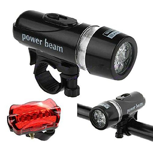 Trendyest New 5 Led Bicycle Mountain Bike Lamp Set Lights Front Rear