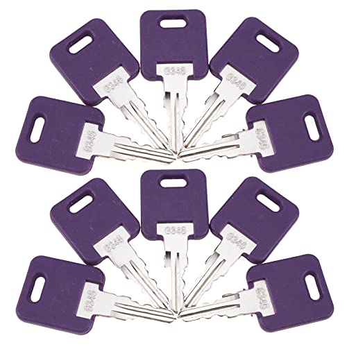 Image of DVPARTS 10X RV Camper Keys Key #345 G345 013-690345 Compatible with Global Link RV Trailer Camper Keys Purple