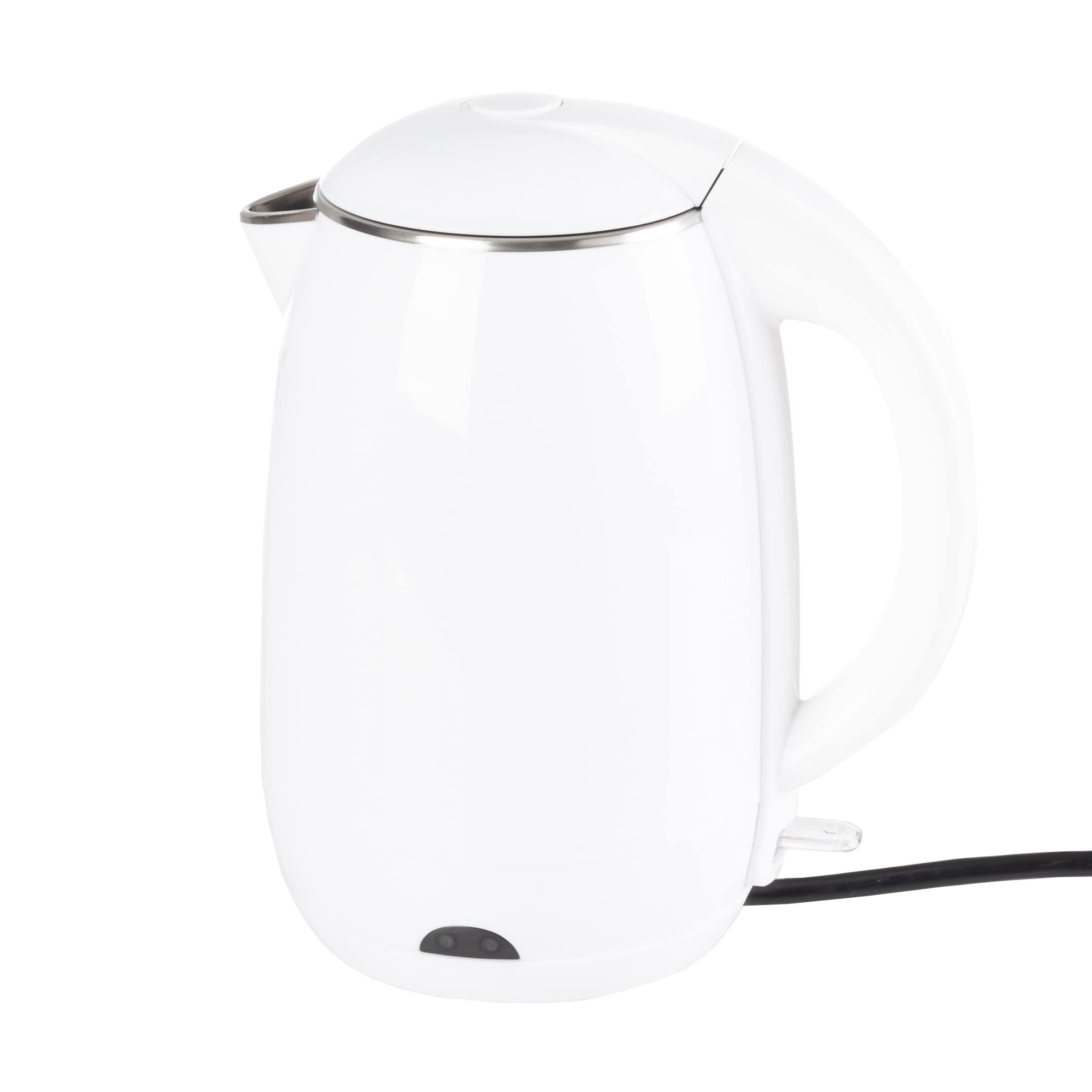 Electric Kettle – Auto-Off Rapid Boil Water Heater with Stainless-Steel Interior and Double Wall Construction by Classic Cuisine (White)