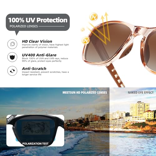 Image of MEETSUN Polarized Sports Sunglasses for Women Men Driving Running Cycling Fishing Sun Glasses UV400 Protection