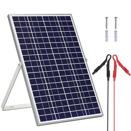 SOLPERK 30W 24V Solar Panel Kit, Solar Battery Trickle Charger Maintainer + Adjustable Mount Bracket...