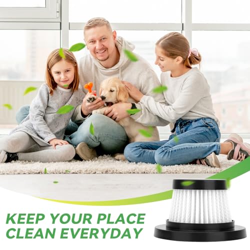 Image of Hepa Filter Replacement for Handheld Vacuum Cleaner as Seen on TV: Washable and Reusable Filters Fit for Compact Cordless Handheld Vacuum Cleaner (8 Pack)