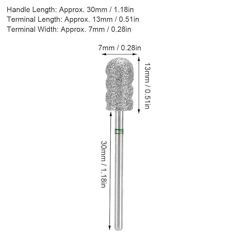 Miniatura 4 de Broca de acero inoxidable, broca de uñas de alta dureza para pies, pedicura, callos de lijado para lijado de pies, pies de cabeza, limar, uñas,