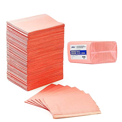 JMU Dental Bibs 250pack, Disposable Tattoo Bibs 3-Ply, Waterproof Tray Covers, 13" x 18", Orange by JMU - Image 6
