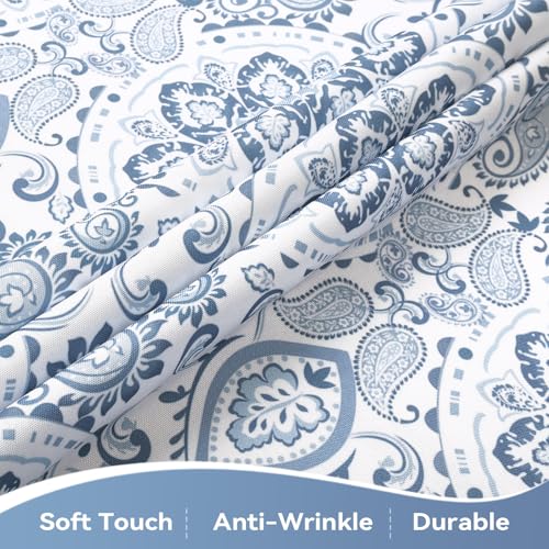 hometerixx Boho Paisley Washable Rectangle Table Cloth Cover Blue 60x84inch by hometrixx - Used condition - Image 4
