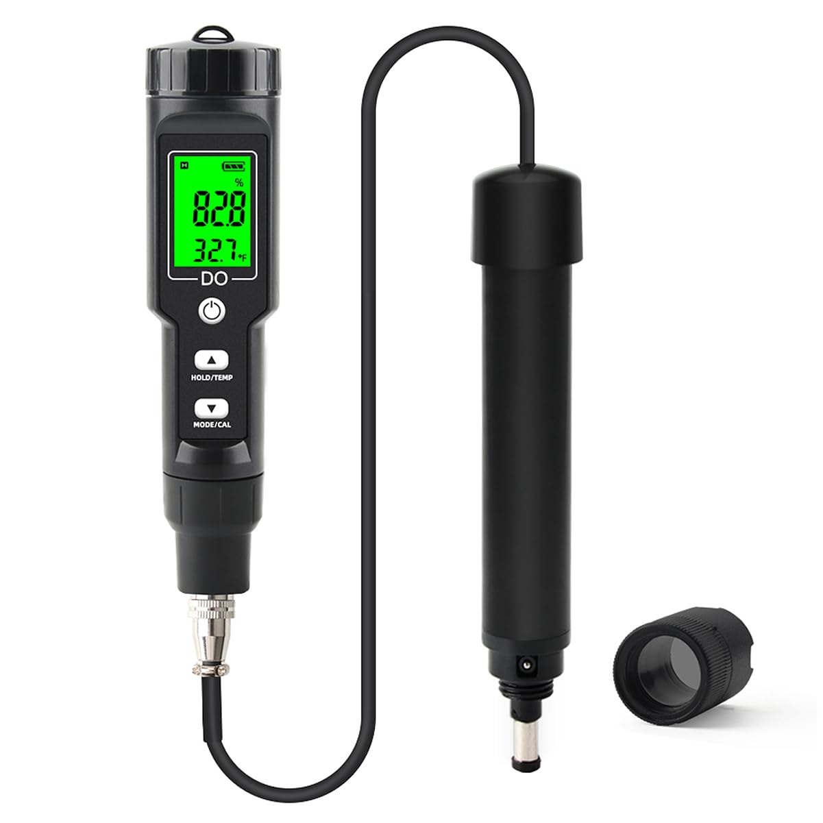 Misuratore di Ossigeno Disciolto O2, 0,0-30,0 Mg/L Tester di Ossigeno Disciolto Ad Alta Precisione Con Display Digitale Lcd, Penna Portatile per Test O2 per Acquari E Laghetti, per Acqua Dolce/Salata