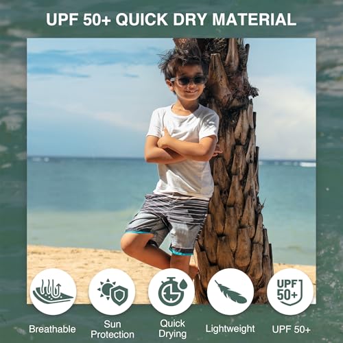 Image of Kanu Surf Boys' Terrapin Turtle Quick Dry Beach Board Shorts Swim Trunk