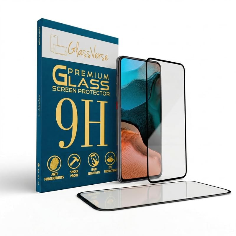 Image of GlassVerse PureView Tempered Glass for Redmi K30 Pro Zoom | Crystal Clear, 9H Hardness Screen Protector, Edge to Edge, Case Friendly, Hassle-less Installation Kit Included. (Pack of 1)