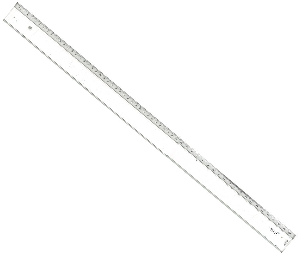 Graphoplex Ruler Bevelled Edge + Embossment - Transparent 60 cm Transparent