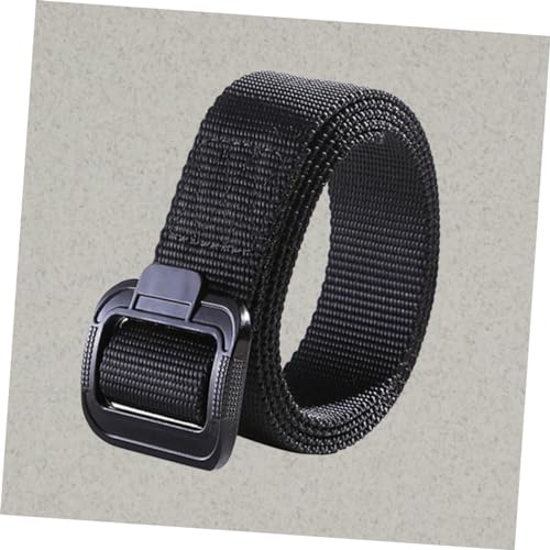 BESPORTBLE Tactical Nylon Belt for Men Outdoor Sports Belt with Quick Release Alloy Buckle Rust Webbing Strap for Climbing Hunting Riding Running Casual Black2