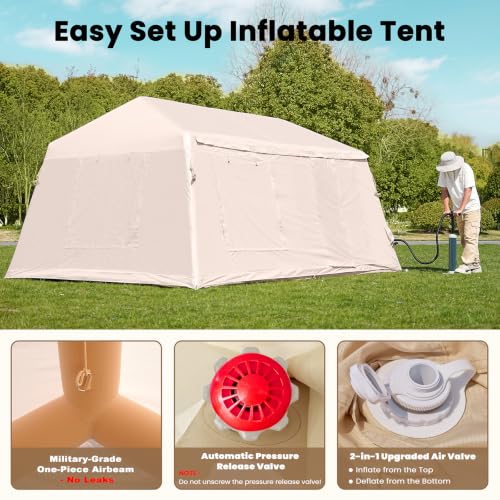 Carpa inflable para camping, tienda soplada con abertura para estufa, Ytaoeo Hot Tent miniatura 6