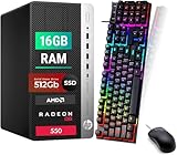 HP ProDesk 600 G4 Tower Desktop PC, AMD Radeon RX 550 2GB, Intel i5-8500T, 16GB RAM, 512GB SSD, Keyboard&Mouse, USB WiFi, USB Bluetooth, Windows 10 Pro (Renewed)