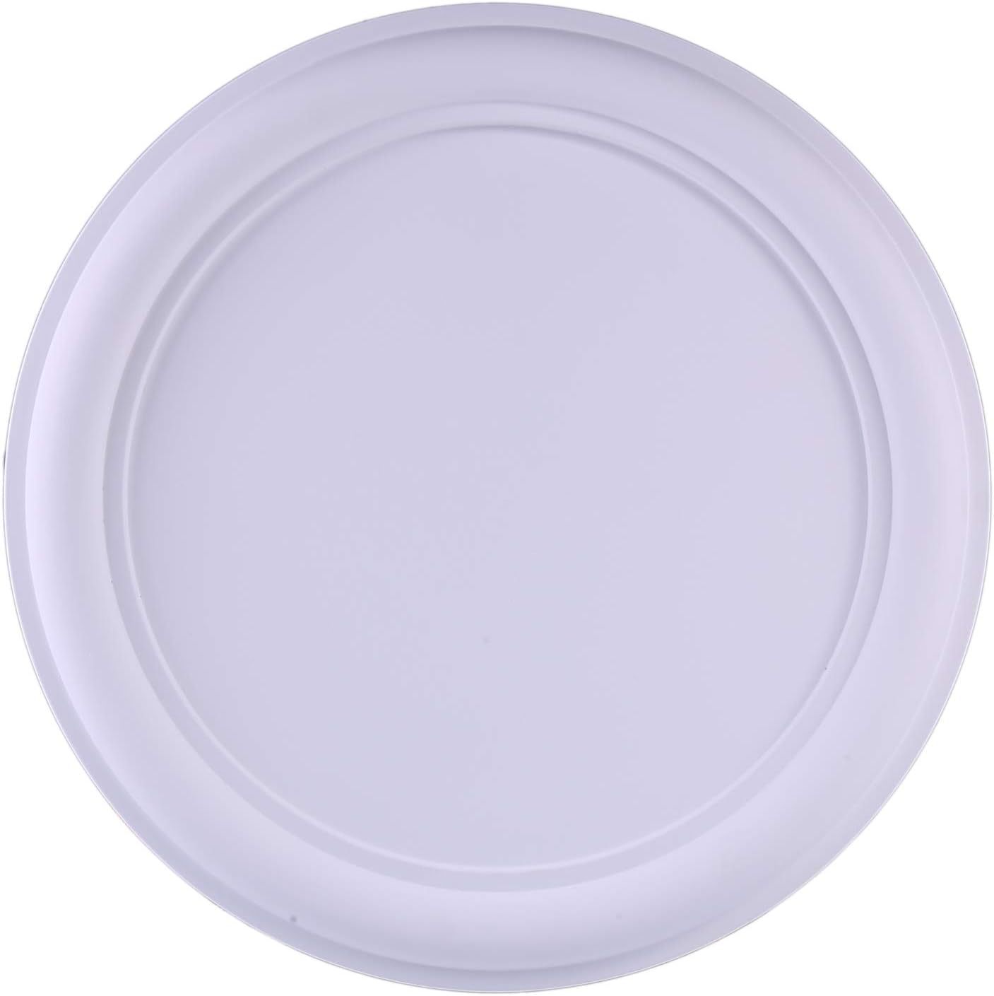 PU Moulding 100% Higher Density Polyethylene 16 inch Smooth Plain Ceiling Medallions for Chandeliers Light Ceiling Medallion for Ceiling Fans 16" OD x 12 1/5" ID x 1 2/5" P, White