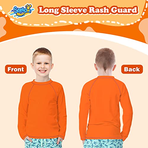 Image of Boys' Rash Guard Long Sleeve UPF 50 Sun Shirts for Toddler Kids Youth Water Swimming Rashguard