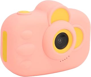 Câmera Infantil Bonito Dos Desenhos Animados Wearable 1080p 4:09 PM Câmera Digital Infantil 2 Polegadas Tela IPS Colorida Câmera Ao Ar Livre para Meninas Aniversário (Rosa)