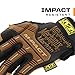Mechanix Wear M-Pact Leather Framer Gloves - Leather Fingerless Anti-Slip Gloves for Optimal Control - Impact Resistant - Breathable - Machine Washable - Brown/Black - X-Large