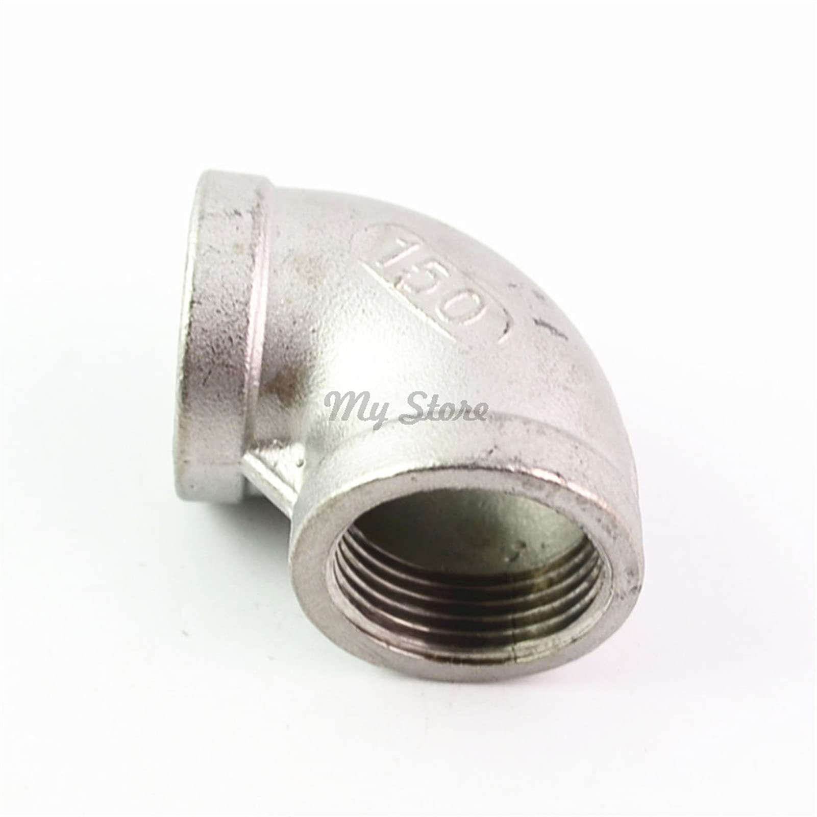 Raccordo Adattatore per connettori, Raccordo a Gomito filettato a 90 Gradi in Acciaio Inossidabile 304 DN6 DN8 DN15 1/4'' 1/2''(1 1/2")