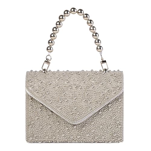 Image of Rhinestone Clutch Purse for Women, Sparkly Evening Handbag | V-shape Decoration, Glitter Finish, Converts to Crossbody & Shoulder Bag, Ideal for Wedding Party Prom & Formal Events