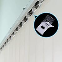 Vista 2 de Pestañas de reparación de persianas verticales de plástico transparente, autoadhesivas, kit de persianas de reparación de paletas verticales