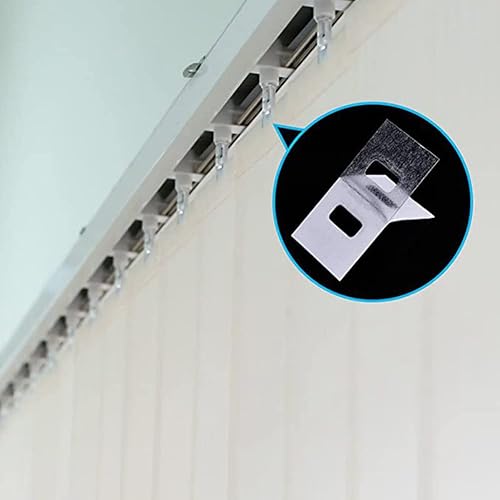 Miniatura 2 de Pestañas de reparación de persianas verticales de plástico transparente, autoadhesivas, kit de persianas de reparación de paletas verticales,