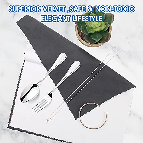 3 Pack Silver Polishing Cloth For Silver Gold Metal Jewelry Cleaner Kit Wipes Platinum With Soft Sterling Silver Cleaning Cloth Tarnish Remover Cloth((3 Pack11'' X 14'') #TOP3