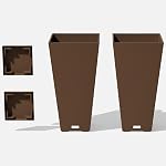 Veradek V-Resin Indoor/Outdoor Taper Planter (30 inch, Black)