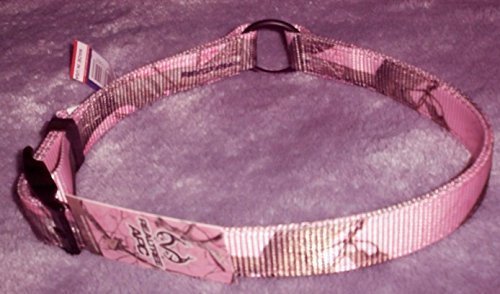 Leather BrothersOmniPet Officially Licensed RealTree APC Camouflage Nylon Collar, 25", Pink