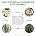 Vplus 150 Pack Paper Plates 9 inch 100% Compostable, Heavy-Duty Disposable Paper Plates Bagasse Natural Biodegradable Eco-Friendly Sugarcane(White) 4