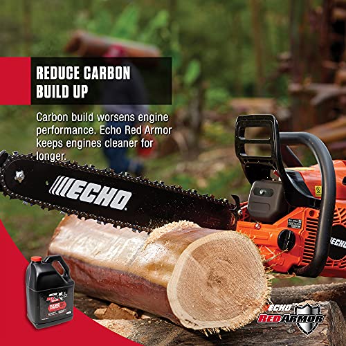 Echo 6550050 Red Armor Oil Mix 2-Cycle/2-Stroke High Performance, Semi-Synthetic, Clean and Protect Against Carbon Build Up, Outdoor Power Equipment Engine Formula 128 fl oz (1 Gal. - 4 Pack.)