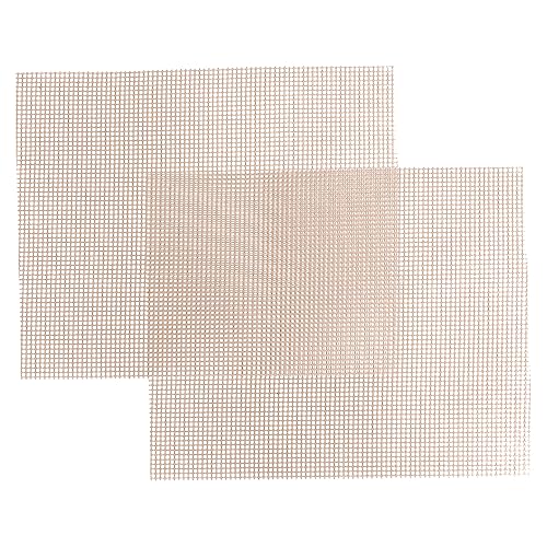 Toyvian 2 Stück Grillrostmatten aus Glasfaser Antihaft Wiederverwendbar Hitzebeständig Zuschneidbar für Gasgrills Elektrogrills Picknick Grillzubehör