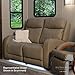 Thomas Payne Seismic RV Recliner - Right Hand - Grummond — Power Recline, Massage, Lumbar - LED Lighting, Cupholders - PolyHyde Fabric - High-Density Foam - Easy-to-Clean PolyHyde Vinyl — 2020129328