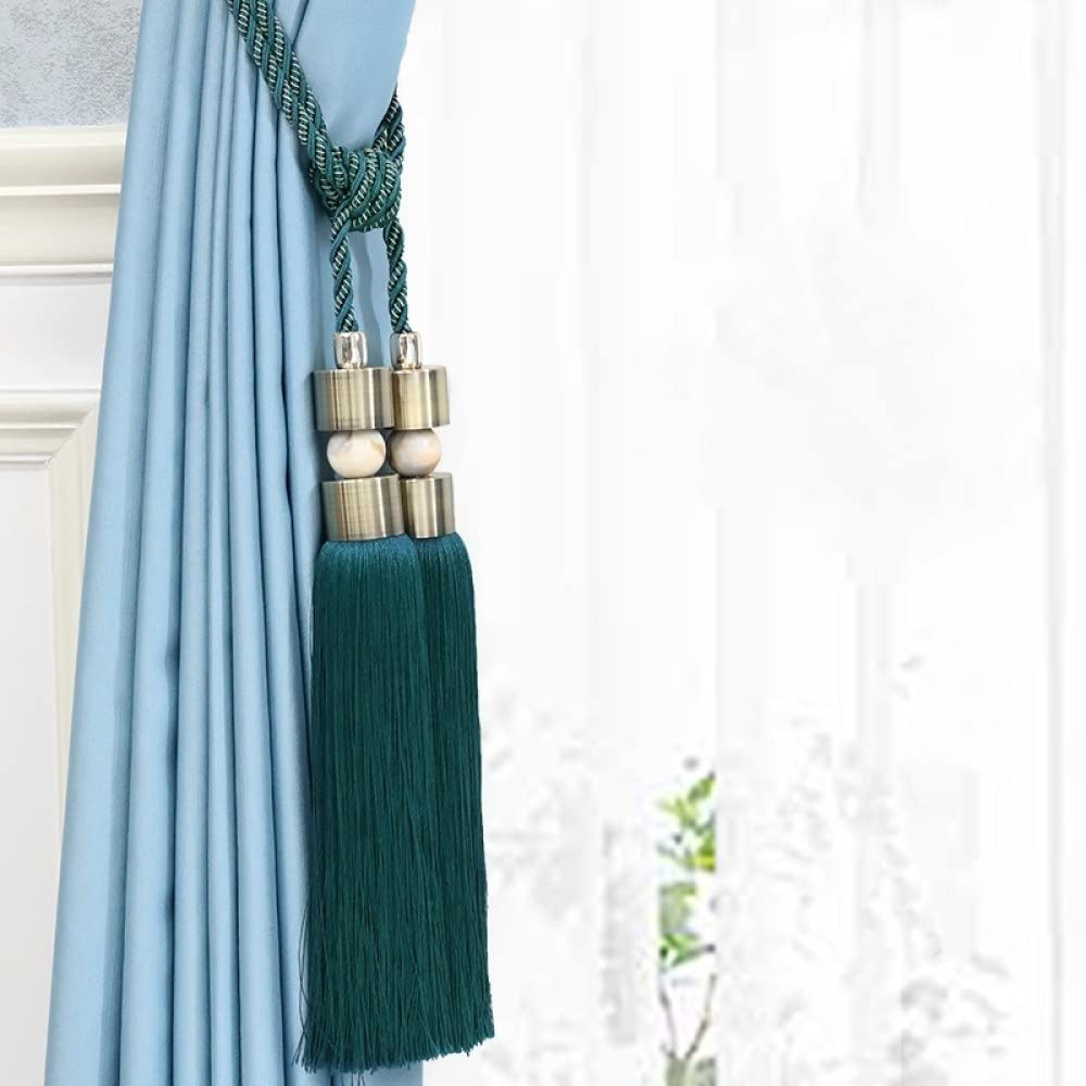 Youther 1PC Rideau Embrasse Suspendu Boule Rideau Crochet Bandage Arrimage Lobbing Sangle Gland Embrasse Boucle Décoration de La Maison,Or