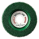 King Arthur's Tools MERLIN2 Nick Agar Signature Series Flat Fine Green All Surface 3 Edge Tungsten Carbide Disc - 2” (50mm) diameter x 10mm center x 15/64' (6mm) thickness - #10089