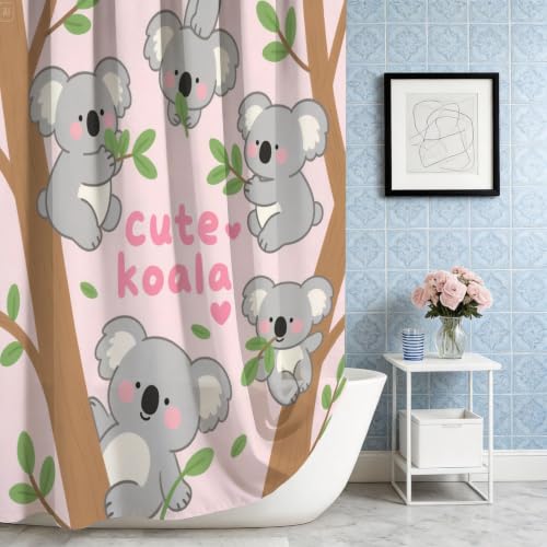 Rideau de douche 200x200 koala en tissu polyester imperméable