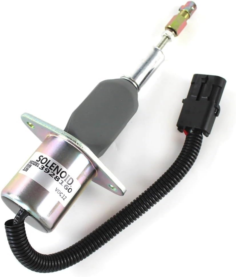 3928160 SA-4293-12 12V Fuel Shut Off Solenoid Valve Compatible with Cummins Diesel Engine 6CT 8.3L Fuel System Solenoid Valve Replacement Parts