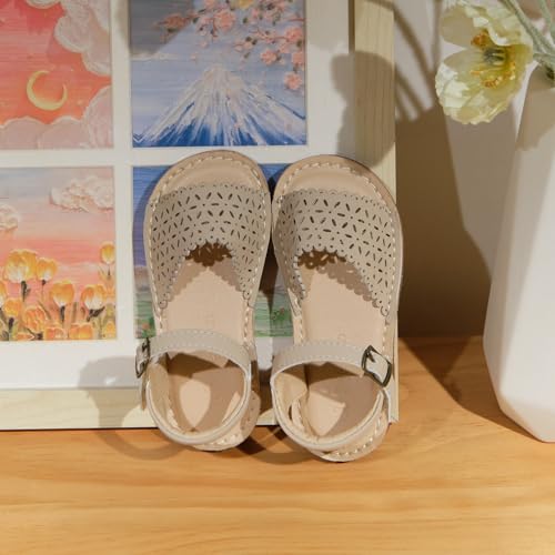 Image of THEE BRON Toddler Girls Vintage Open Toe Sandals Cushioned Comfy Summer Dress Shoes