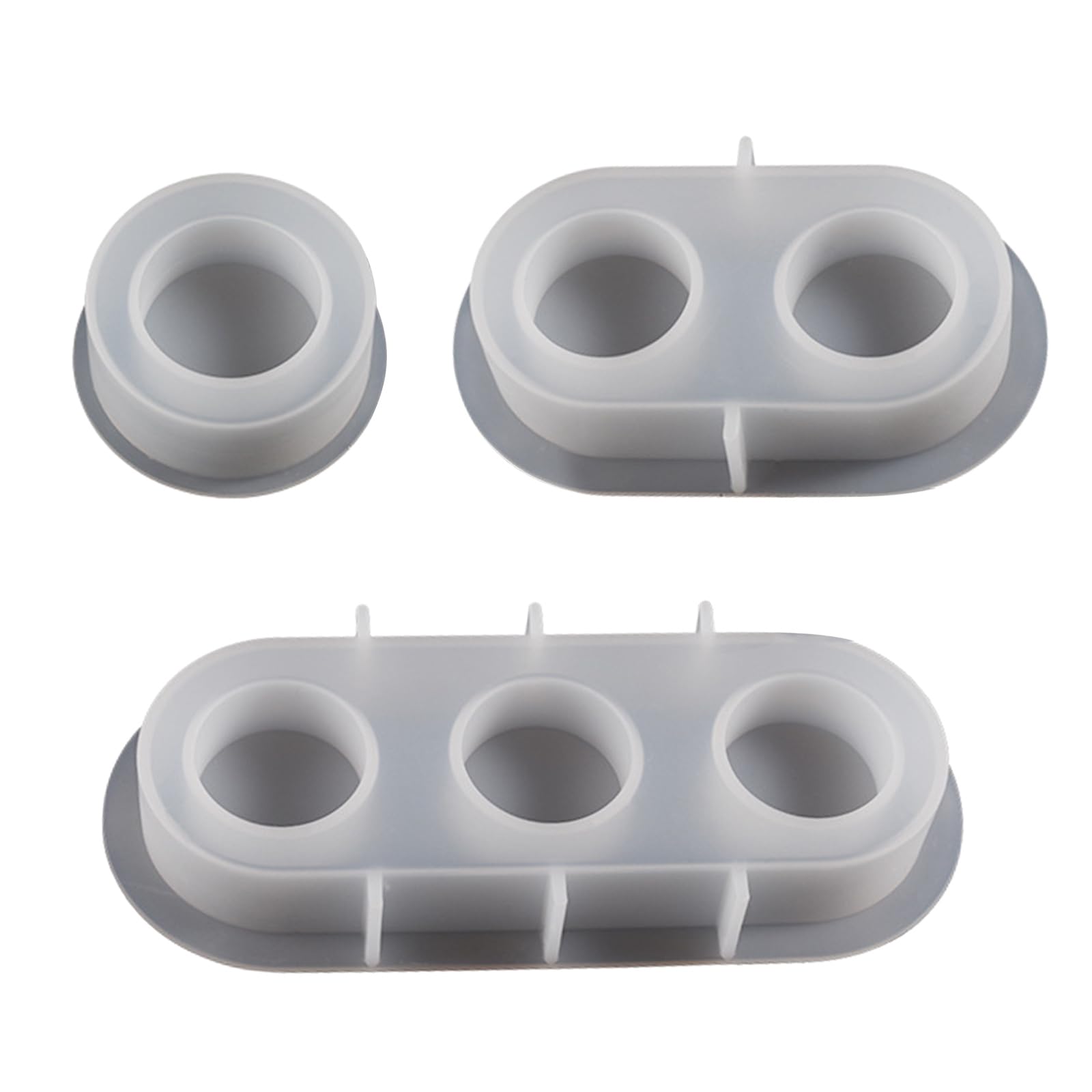 NEWFT Circular Column Candlesticks Silicone Mold Cement Candle Holder Gypsum Tray Epoxy Resin Mould Home Decor Handicrafts