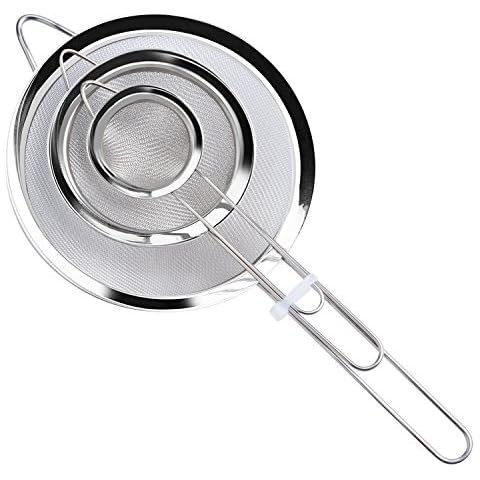 Wellehomi Fine Wire Mesh Kitchen Sieve Set Cover