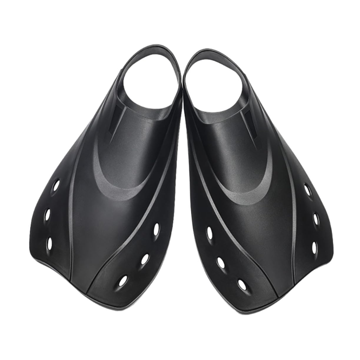 Hemobllo Aletas Cortas Ligeras y Portátiles Ajustables para Natación y Esnórquel con Bolsillo Flexible de Ideales para Piscina y Entrenamiento de Adultos