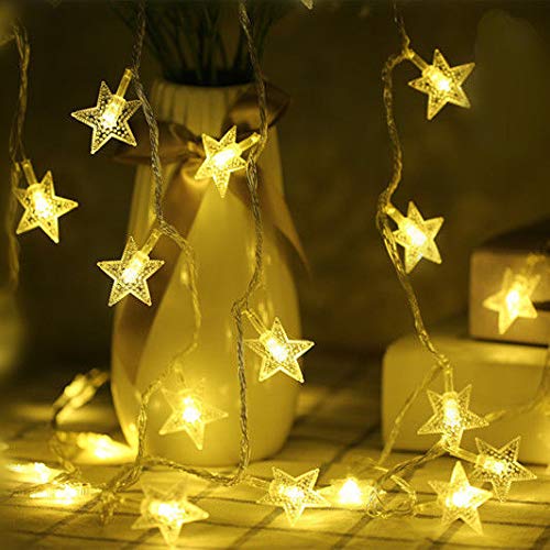 JADELED String Light With 40 LED Light Bulbs for Eid/ Ramadan/ Christmas Party Decorations – Perfect Indoor/ Outdoor Decorative Lights (Star)