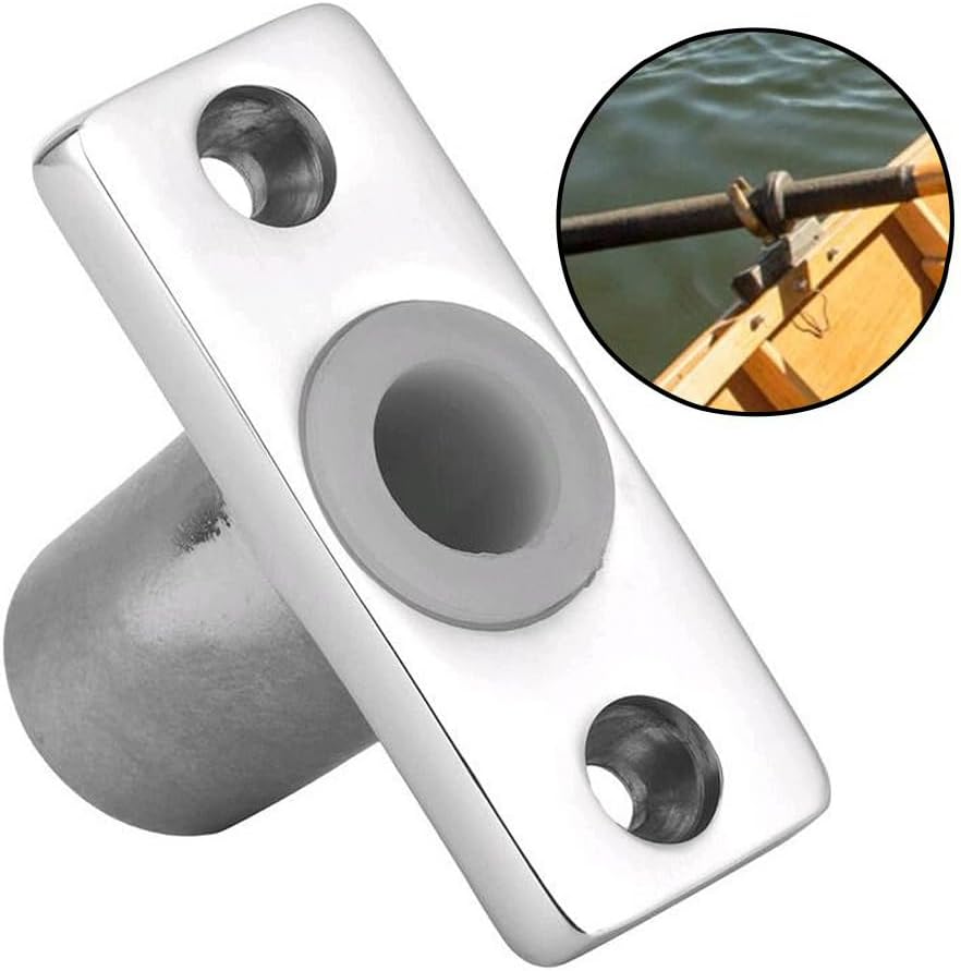TOP-MAX 2 Pcs 316 Stainless Steel Rowing Dolly Holder Flush Mount Replacement Part for Paddle Boats Kayaks Small Yachts and Various Watercraft