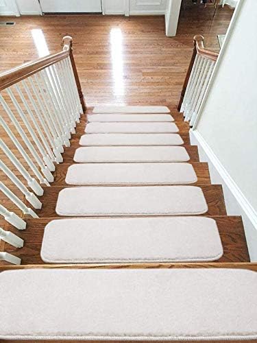 emmahome Carpet Stair Treads NON-SLIP MACHINE WASHABLE Mats/Rugs, 22x67cm, 11mm Thickness (Grey, 13)