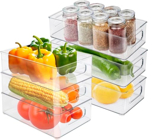 KJIXYUNG Kühlschrank Organizer, Aufbewahrung Kühlschrank, Stapelbar Küchen Organizer für den...