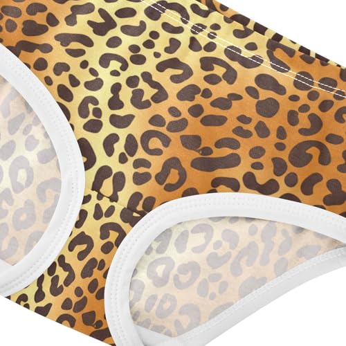 Black Brown Leopard Girl Panties Cute Toddler Girls Underwear Cotton Cartoon Briefs Underpants 2t4