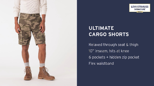 Levi Strauss Signature Gold Men's Ultimate Cargo Shorts (Available