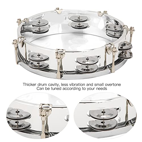 Tambourin réglable 20,3 cm instrument de musique éducatif à percussion double rangée
