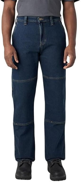 Dickies Mens Flex Relaxed Fit Double Knee Jeans