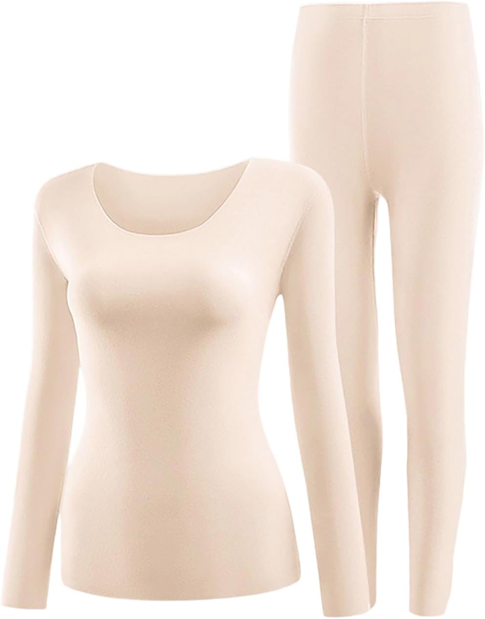 FZYLQY Long Johns Thermal Underwear for Women Men Base Layer for Cold Weather Scoop Neck Long Sleeve Top & Pant Pajamas